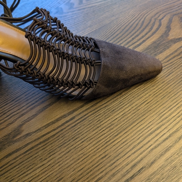 Sam Edlman Brown Trinity Ankle Tie Pumps Size 9 - Picture 4 of 8